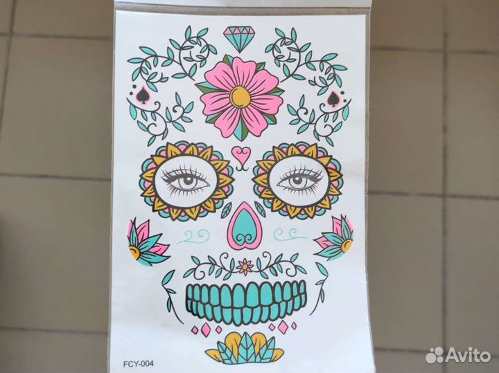 Временное тату (наклейка) на лицо