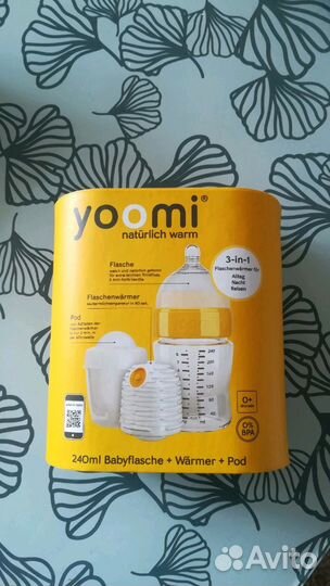 Бутылочка Yoomi 240 мл (медленный поток) с подогре