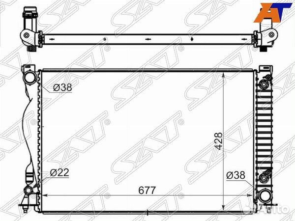 Радиатор audi A6, audi A6 05-11, audi allroad, aud