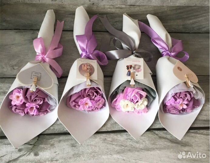 Букет из мыльных цветов