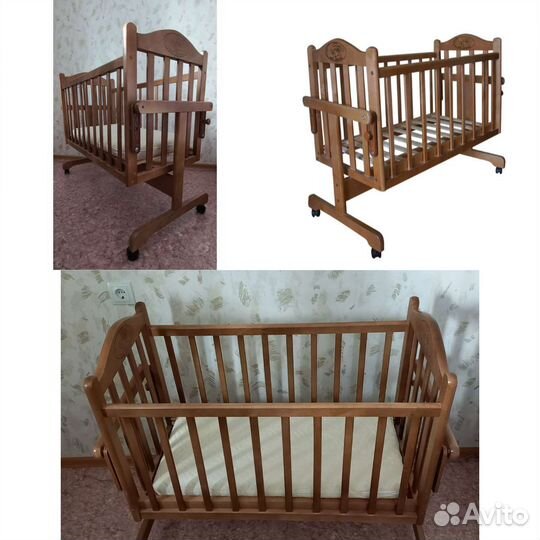 Кровать-колыбель Мой малыш+матрас BambolaMiniSoft