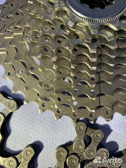 Кассета 10 скоростей Shimano Deore + цепь KMC X10