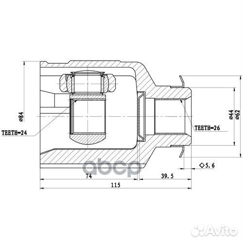Шрус внутренний перед прав Z87811R Zikmar