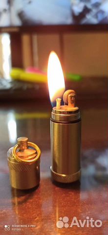 Зажигалка брелок бензиновая,герметичная+кремний