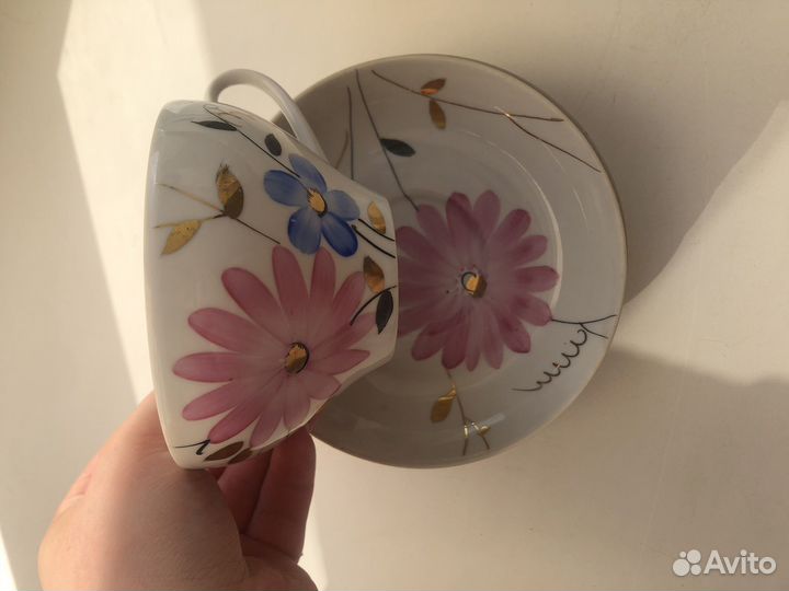 Чайный сервиз СССР дулево цветы