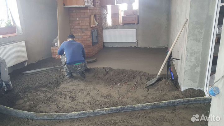Полусухая стяжка пола. Штукатурка