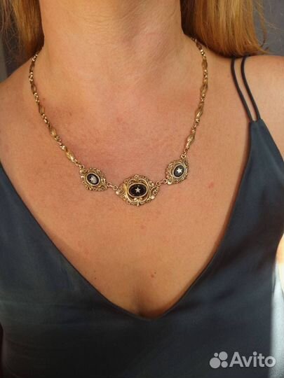 Колье ожерелье бидермайер