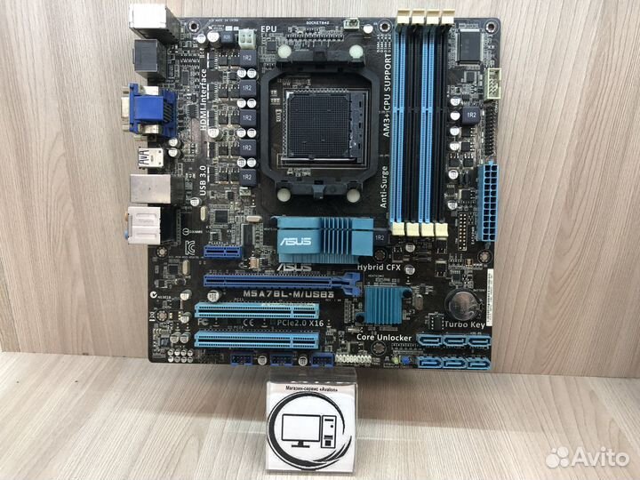 Мат. плата AM3+ Asus M5A78L-M/USB3