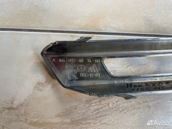 Накладка дхо правая Mercedes X 166 Ml Class