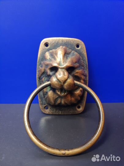 Винтажная бронзовая ручка Лев СССР