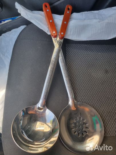 Набор для казана. Шумовка и половник. 48см