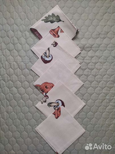 Скатерть лен и комплект салфеток