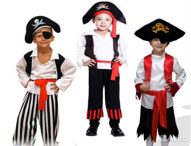 Детские костюмы для пиратской вечеринки