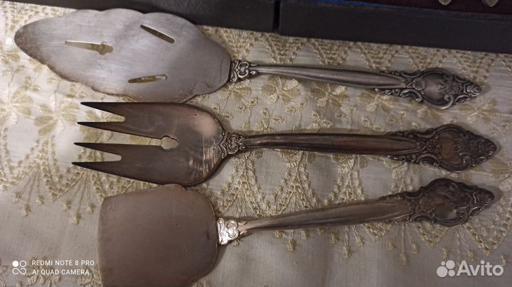 Набор 15 шт Роза Троянда мельхиор СССР