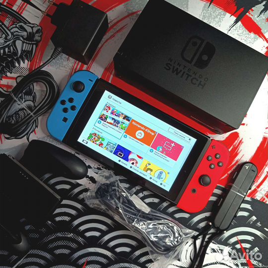 Прошитая чипом Nintendo Switch Neon