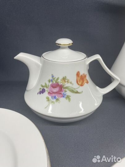 Набор посуды Jlmenau ГДР Мейсенский букет