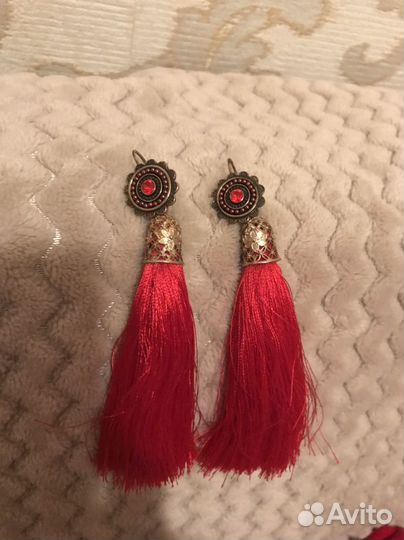 Серьги кисточки