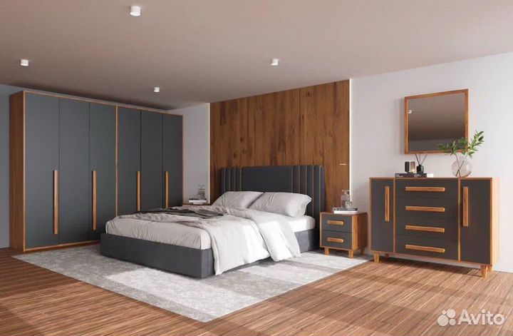 Спальный гарнитур «нео» в стиле хай-тек
