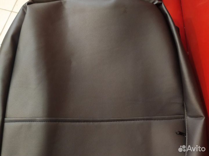 Чехлы Чери Тиго с 05-12г экокожа черно-серая