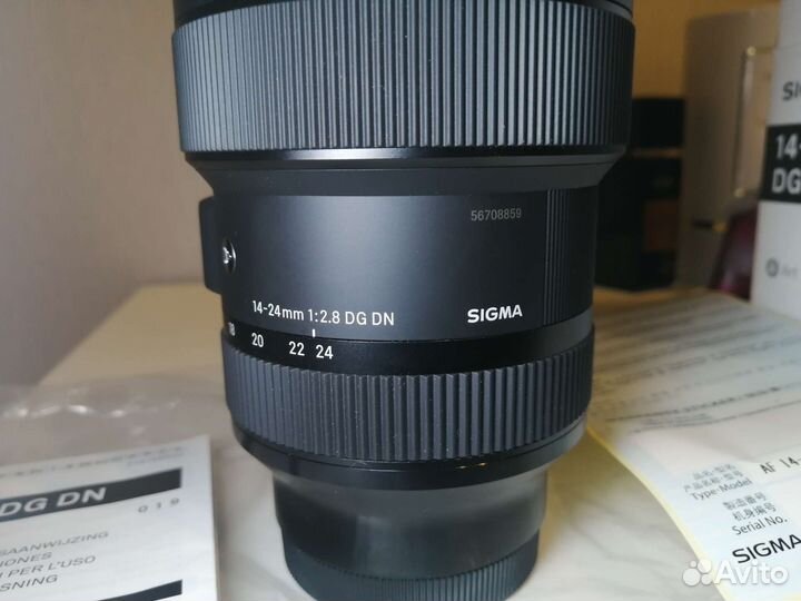 Sigma 14-24mm f 2.8 art Sony e