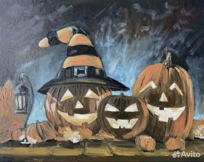 Картина маслом Хэллоуин