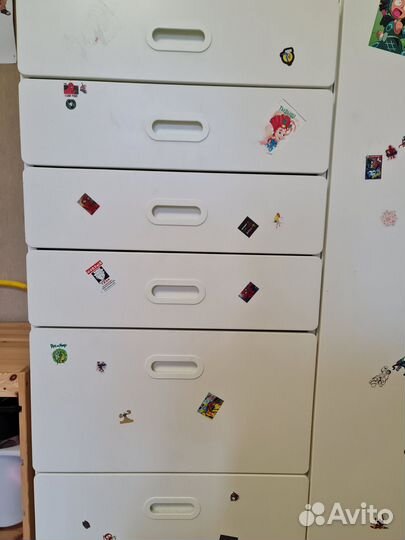 Шкаф IKEA белый детский Стува