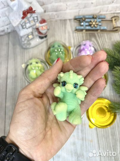 Мыло ручной работы Дракон в мини куполе