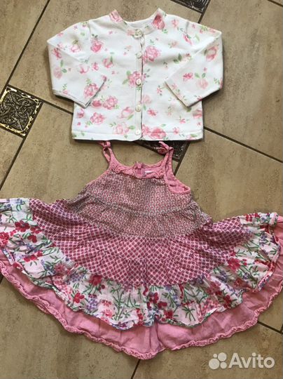 Фирменные вещи для девочки 9-12 м