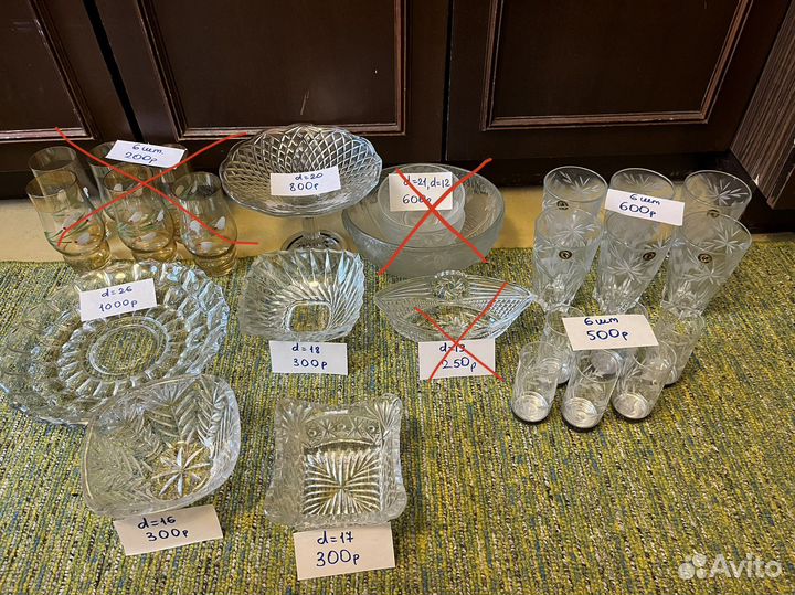 Хрусталь, стекло