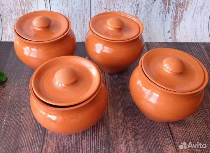 Глиняные горшочки для запекания 400 мл