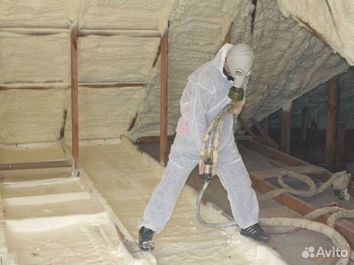 Утепление дома напылением пенополиуретана