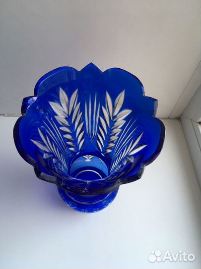 Вазы цветное стекло и глина СССР винтаж