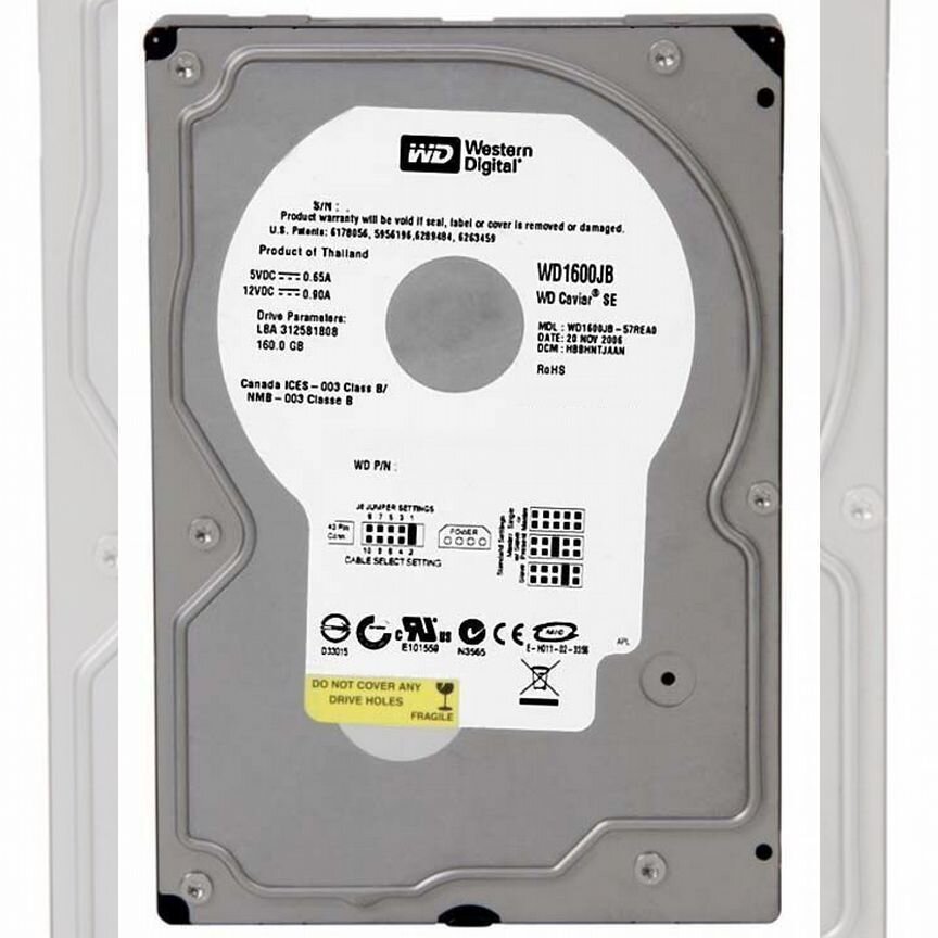 [WD1600AAJS] Жесткий Диск Western Digital Wd1600jb 160gb Ide Wd1600aajs