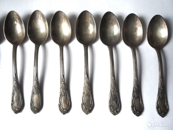 Ложки чайные мельхиор Дубок мнц Кiев 12 шт