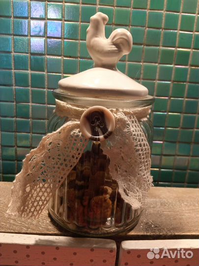 Банка стекло с керамической крышкой