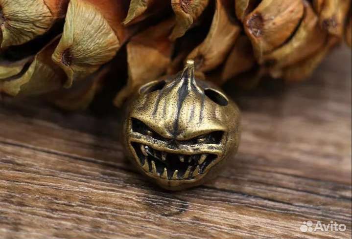 Бусина тыква Хэллоуин для ножа на темляк