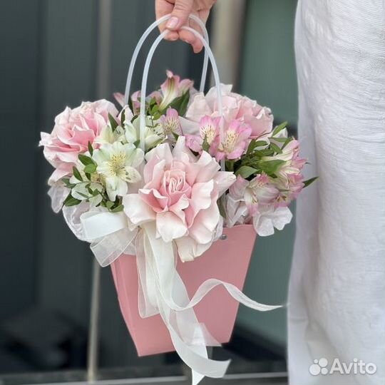 Сумочка с цветами на 14 февраля