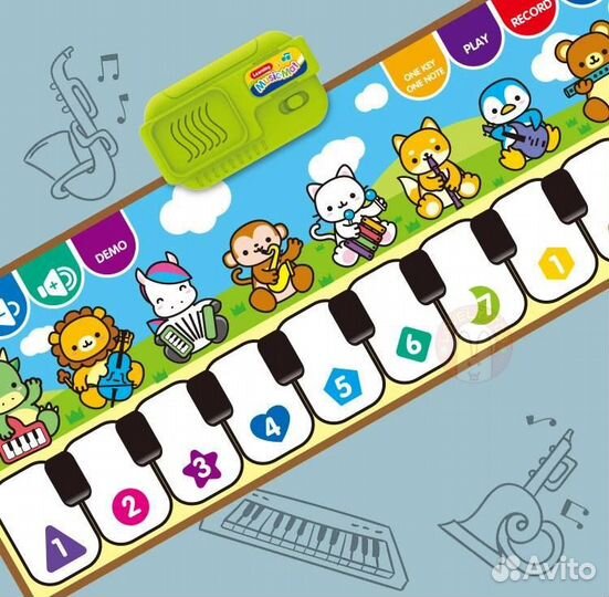 Музыкальный коврик-пианино
