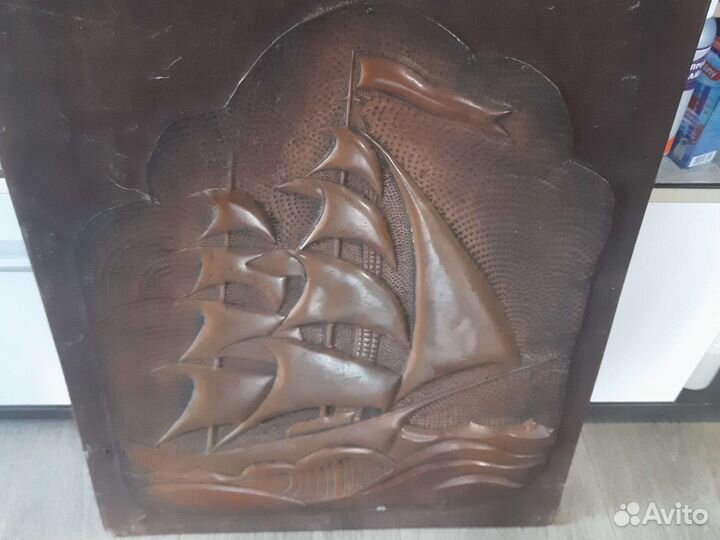 Картина медная чеканка СССР