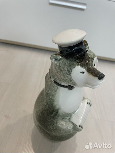 Штоф графин «Мишка гармонист» СССР