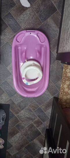 Детская ванночка для купания+ сиденье
