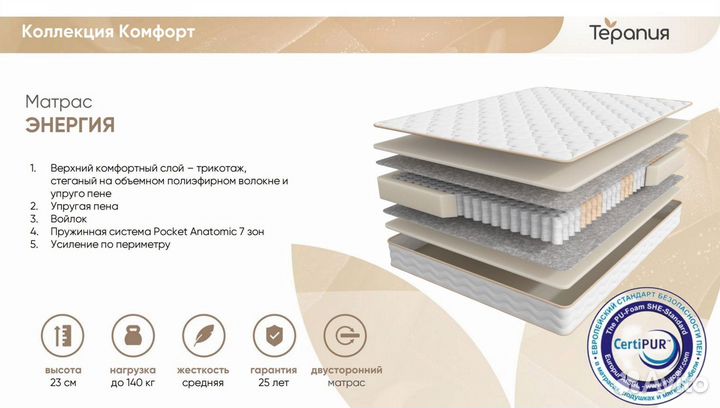 Ортопедические матрасы новые