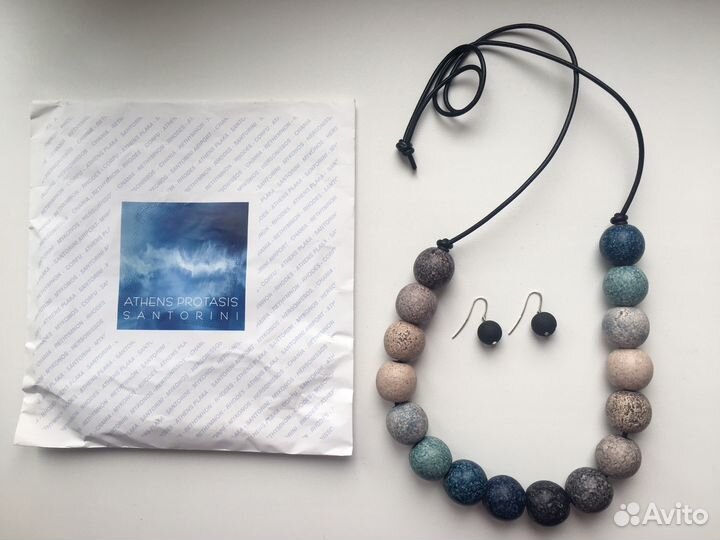 Бусы + серьги / Куплены в Греции