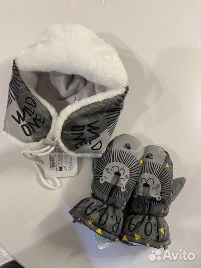 Шапка и варежки детские