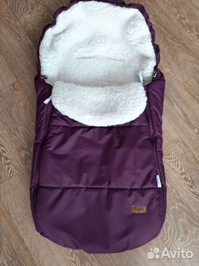Зимний конверт в коляску на овчине