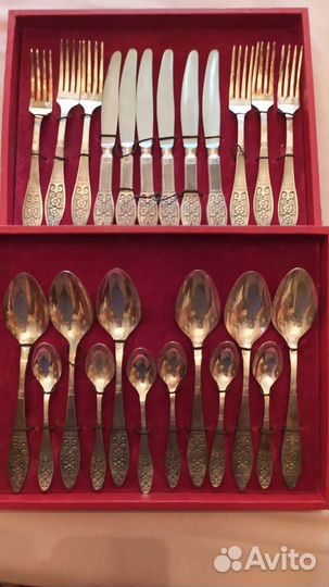 Подарочный набор столовых приборов мельхиор СССР