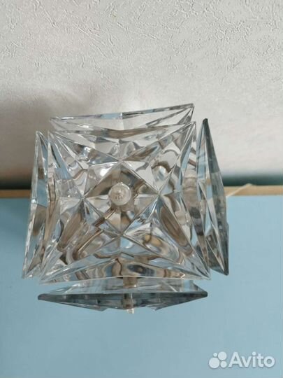 Хрустальная настольная лампа ночник СССР