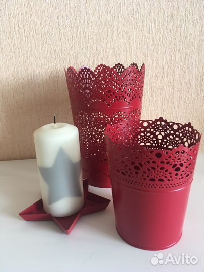 Подсвечники и кашпо икеа