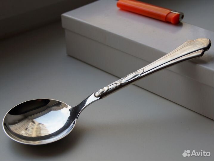Серебряная сервировочная ложка Дания 1951 года