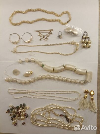 Ожерелье серьги жемчуг и тому подобное СССР